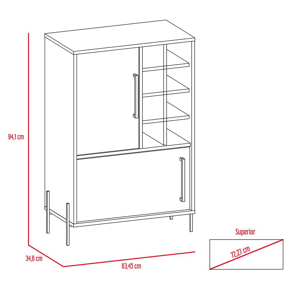 Bar Karev Duna 63 cm con Dos Puertas - Bares | Bylmo