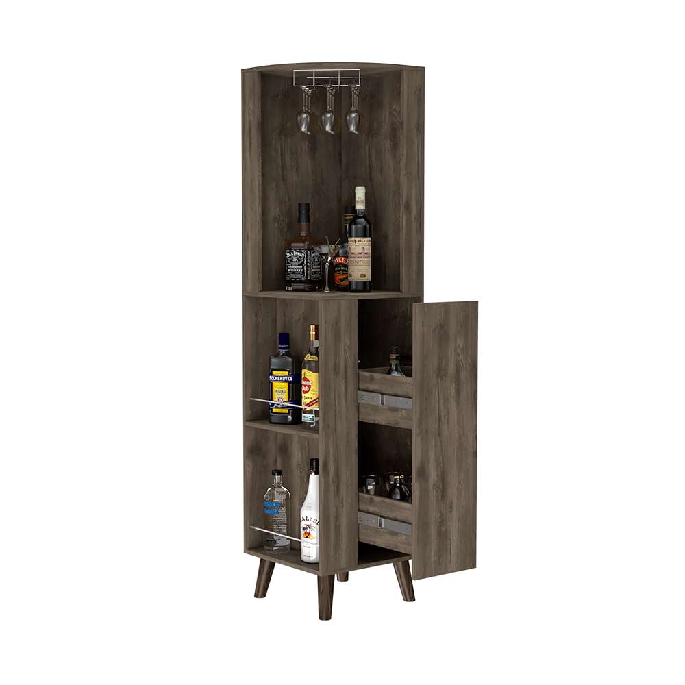 Bar Esquinero Cincinatti Bellota 45 cm con Cajón Lateral - Bares | Bylmo