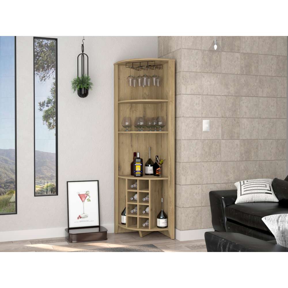 Bar Esquinero Essencial Macadamia 49 cm Abierto - Bares | Bylmo