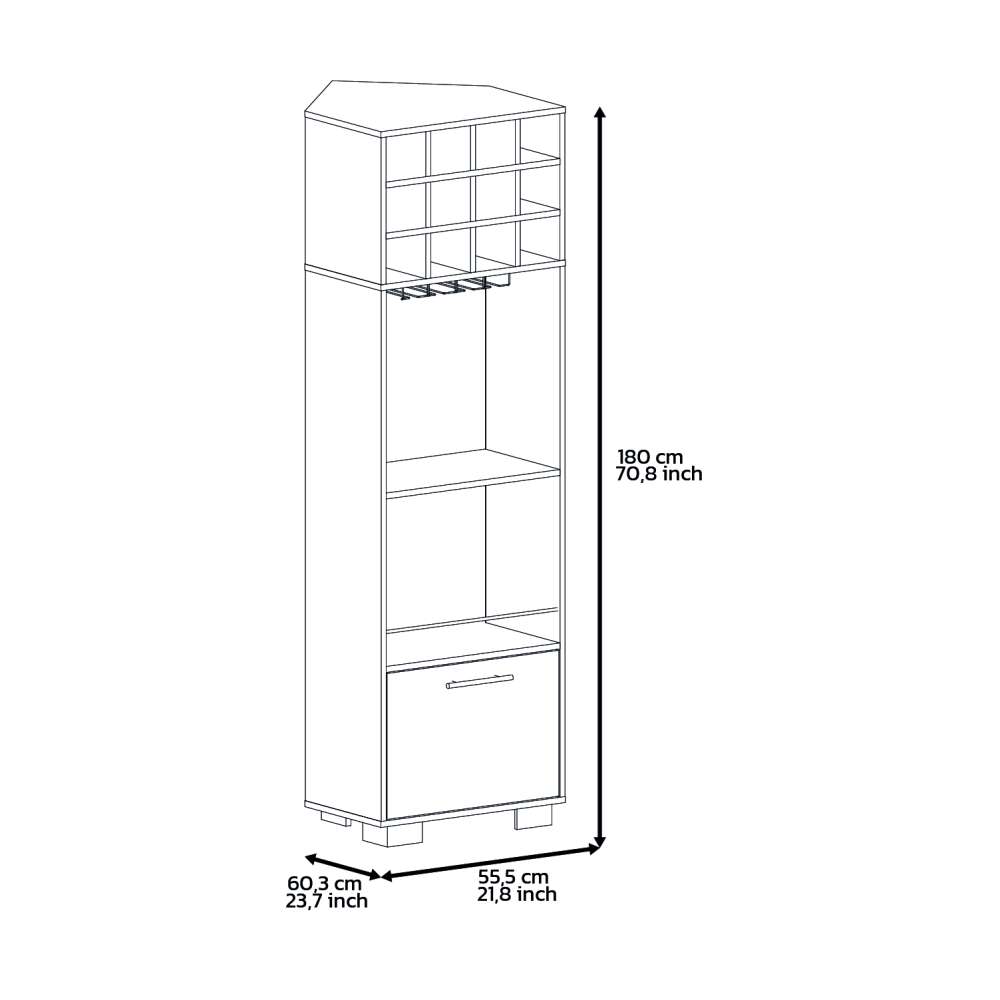 Bar Marsella Gales y Macadamia 55 cm con Una Puerta - Bares | Bylmo