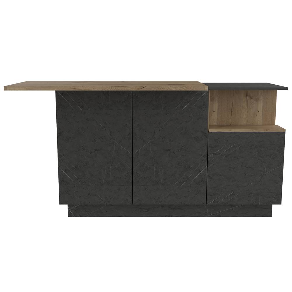 Barra de Cocina Carmen Duna y Onix 175 cm con Tres Puertas - Cocinas | Bylmo