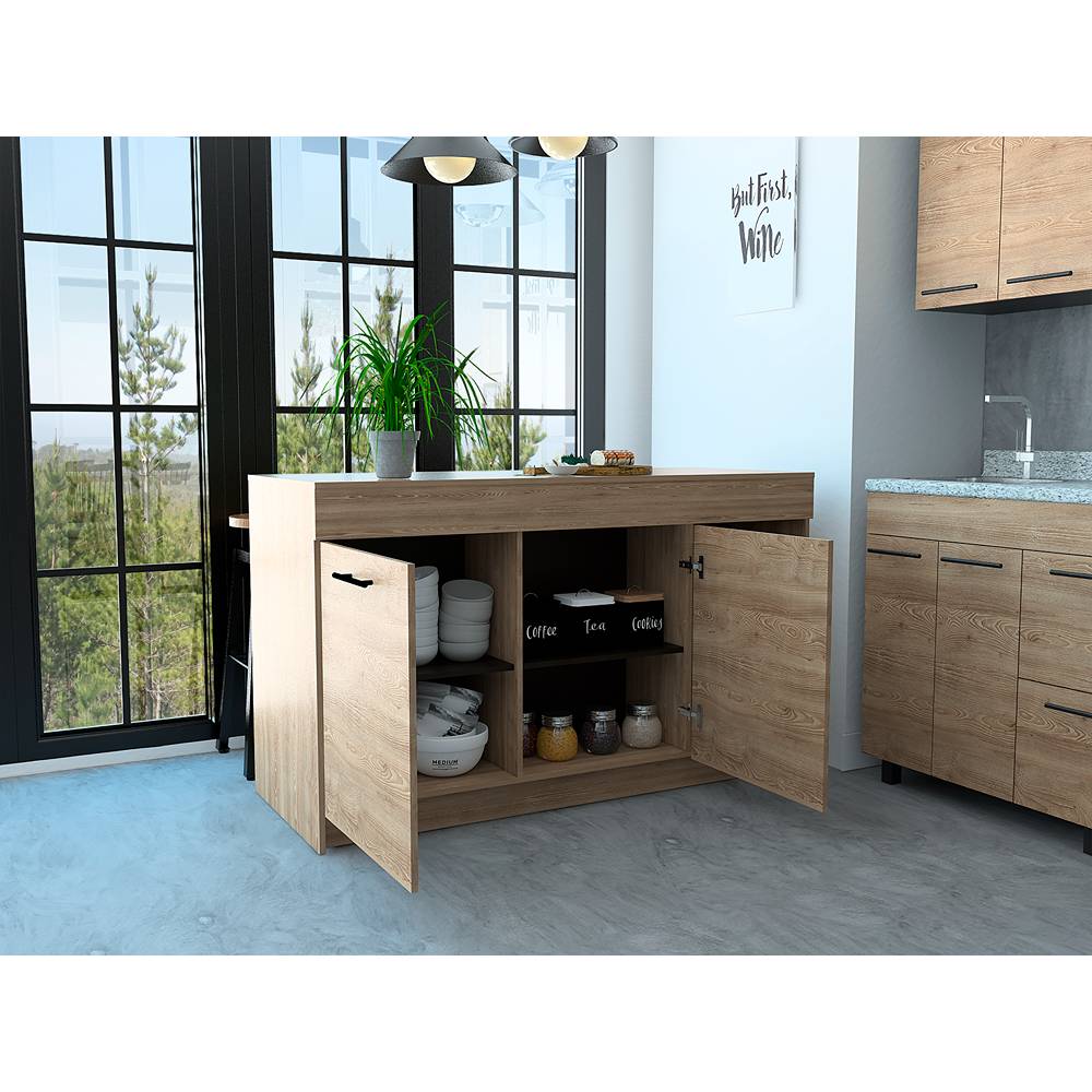 Barra de Cocina Luna Miel 150 cm con Dos Puertas - Cocinas | Bylmo