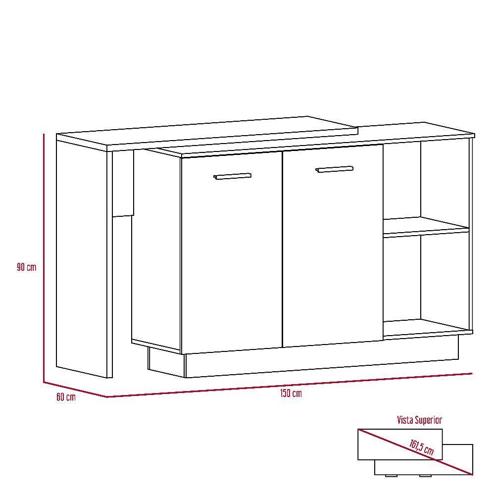 Barra Comedor Sicilia Blanco-Miel - Bylmo