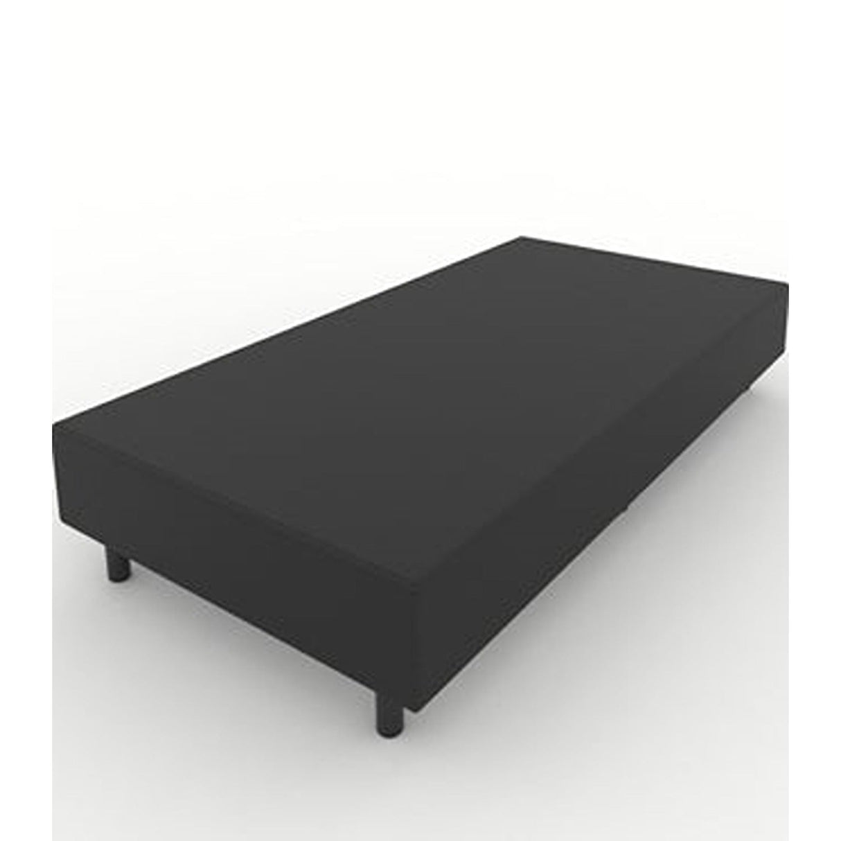 Base Cama Kozy Doble 140 cm Negro de Tela - Camas y Cabeceros | Bylmo