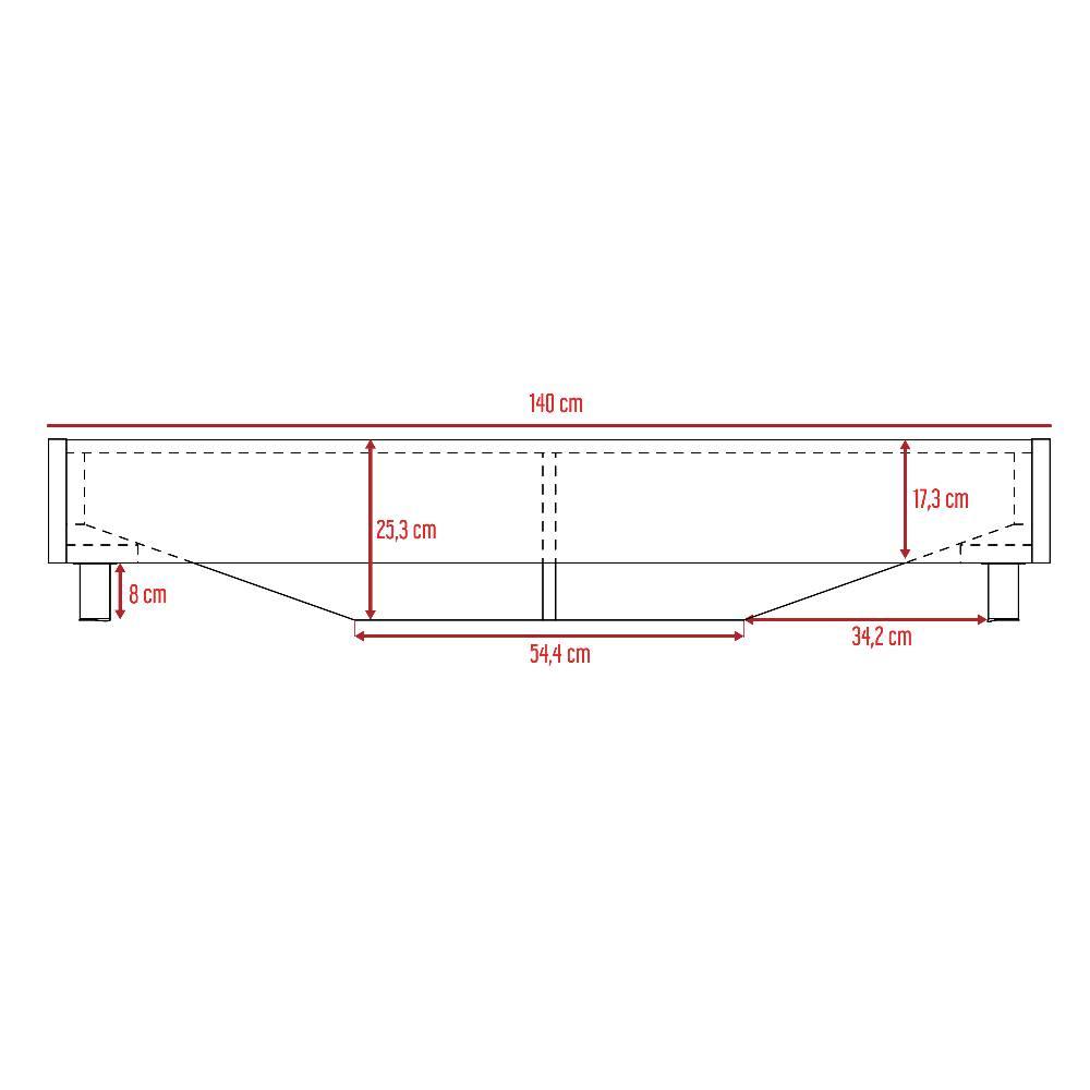 Base Cama Lugo Doble 140 cm Caramelo - Camas | Bylmo