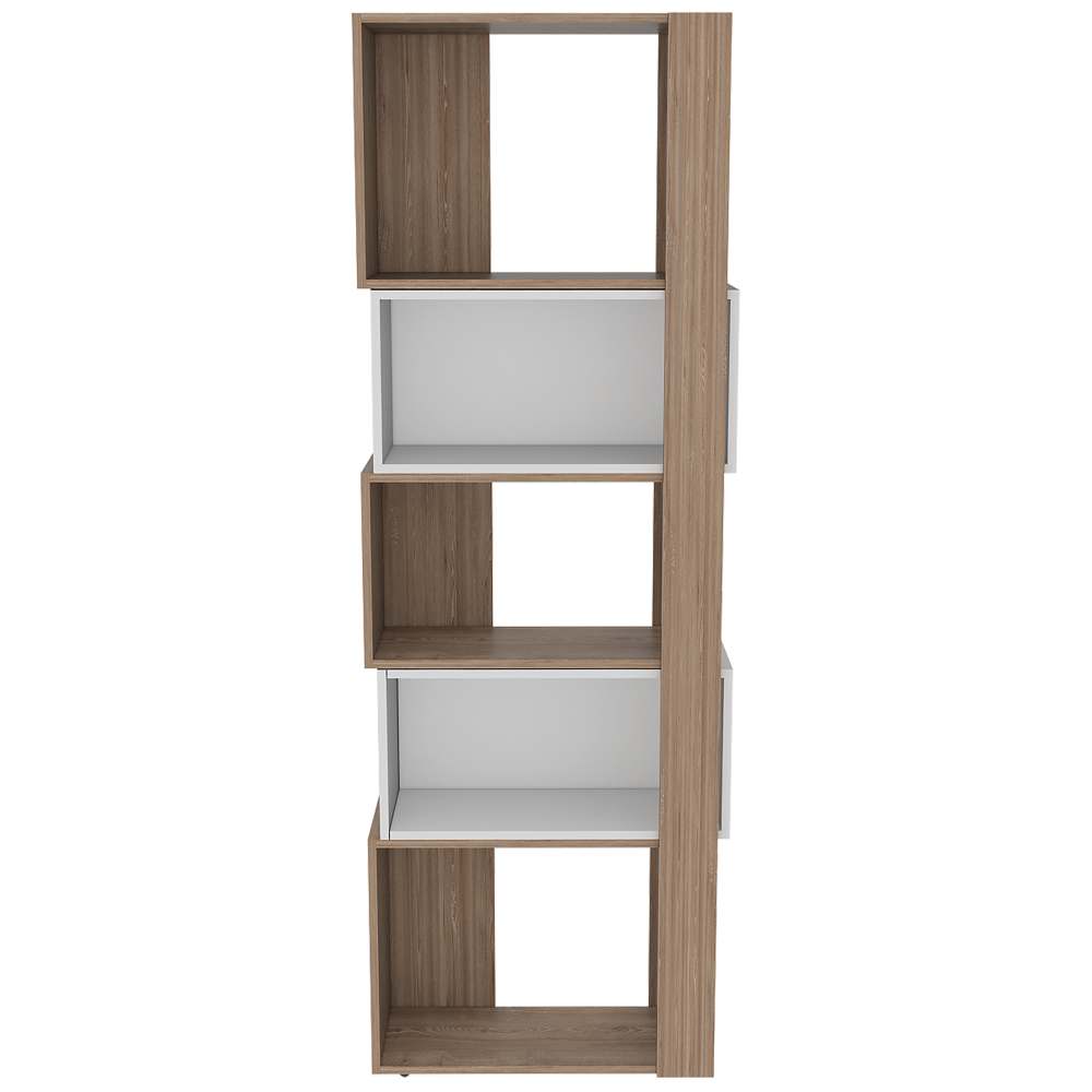 Biblioteca Transformable Acacia Miel 60 cm con Módulos Flotantes y Entrepaños - Bibliotecas | Bylmo