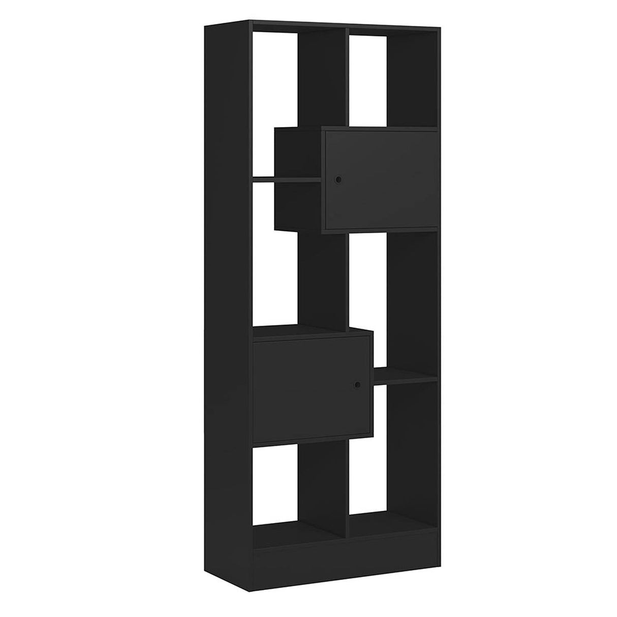 Biblioteca Arica Negro 73 cm con Dos Puertas - Bibliotecas y Estanterias | Bylmo