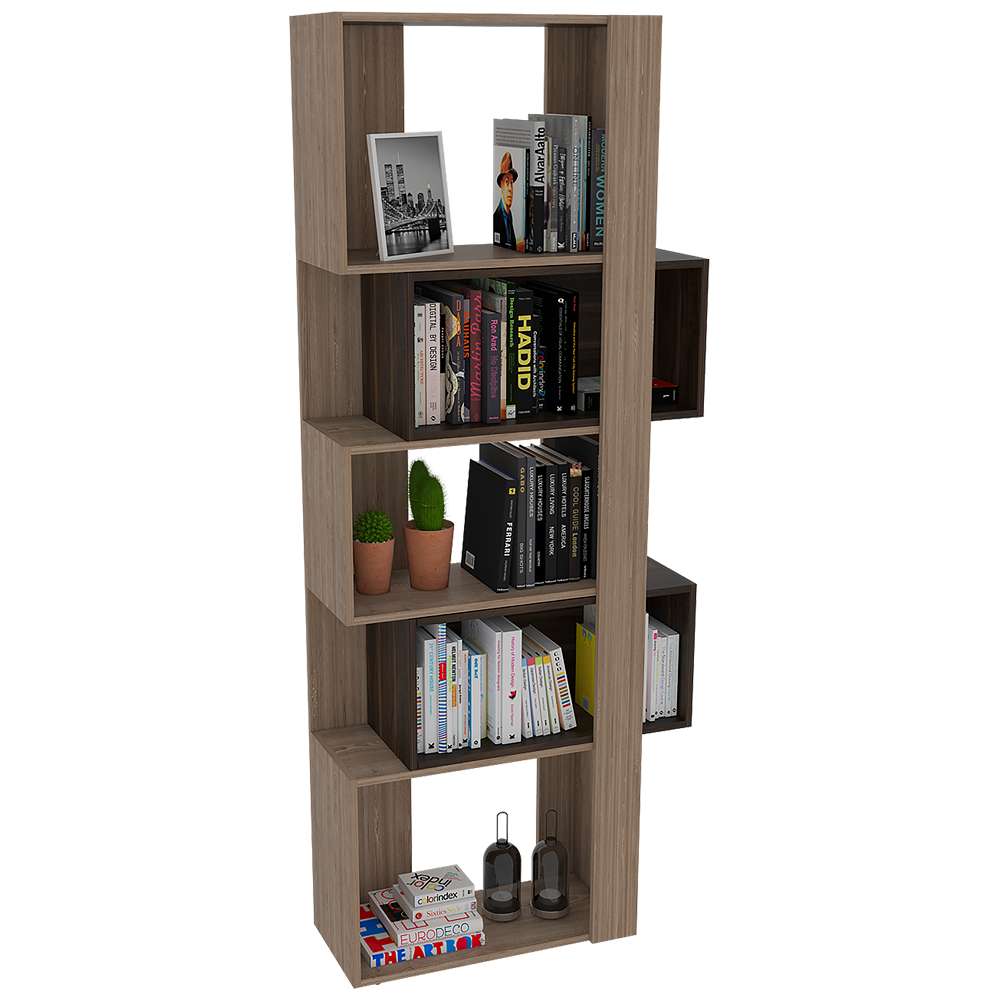 Biblioteca Transformable Báltica Miel 60 cm con Módulos Flotantes y Entrepaños - Bibliotecas | Bylmo