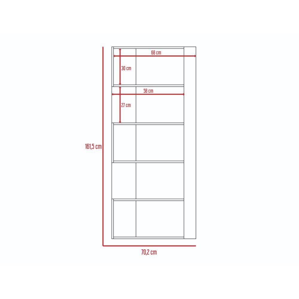 Biblioteca Transformable Beijing Coñac 70 cm con Módulos Flotantes y Entrepaños - Bibliotecas | Bylmo
