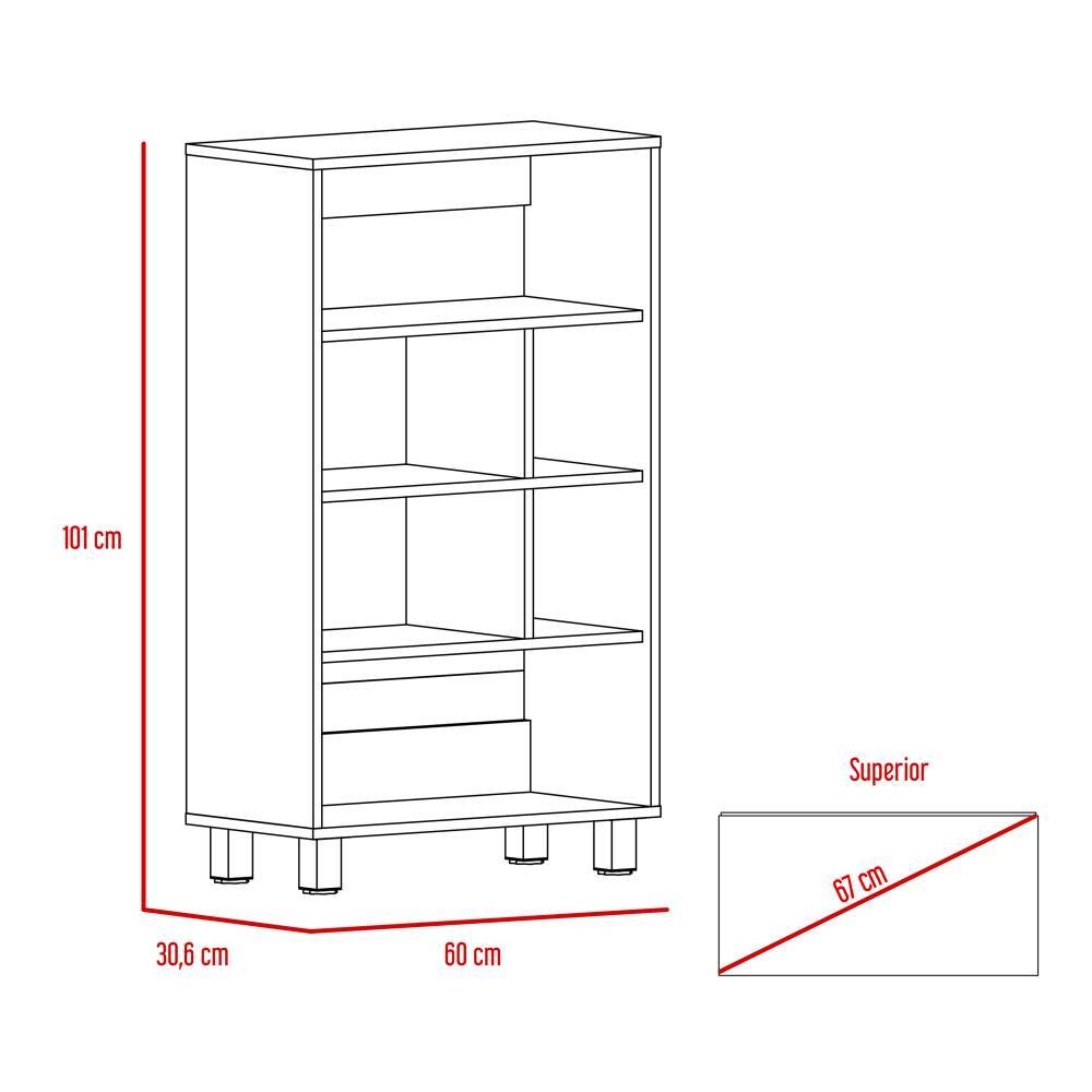 Biblioteca Bellagio Siena 60 cm con Entrepaños - Bibliotecas | Bylmo