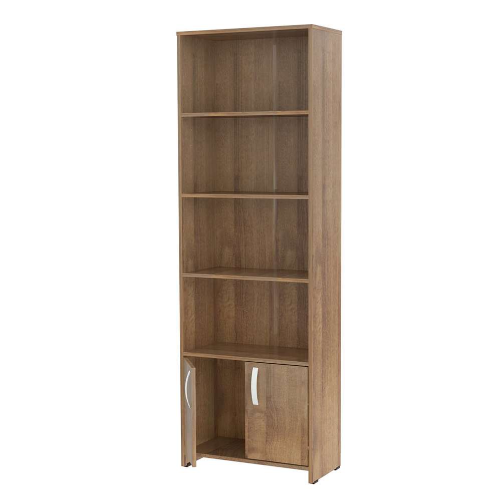 Biblioteca Amaretto 60x182cm con Cuatro Compartimientos y con Un Cajón - Bibliotecas y Estanterías | Bylmo