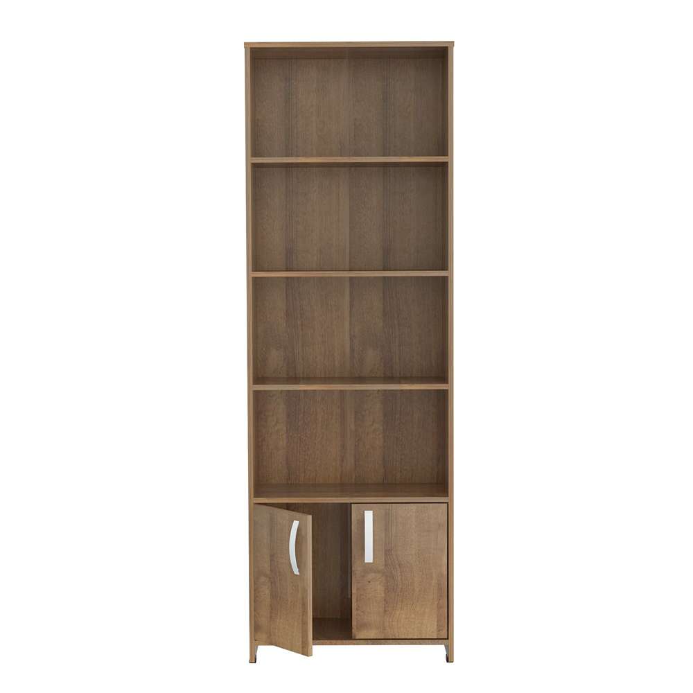 Biblioteca Amaretto 60x182cm con Cuatro Compartimientos y con Un Cajón - Bibliotecas y Estanterías | Bylmo