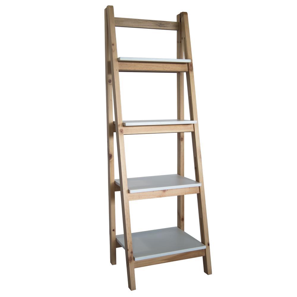 Biblioteca Escalera Canadá Pino 44 cm con Entrepaños - Bibliotecas | Bylmo