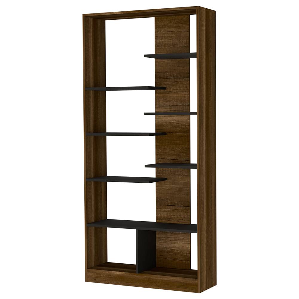 Biblioteca Classic Wengue 80x170cm Rectangular con Diez Compartimientos - Bibliotecas | Bylmo