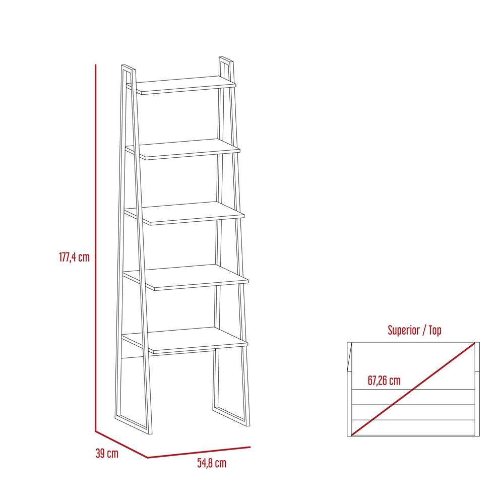 Biblioteca Escalera Soho Novo Duna 54 cm con Entrepaños - Bibliotecas | Bylmo