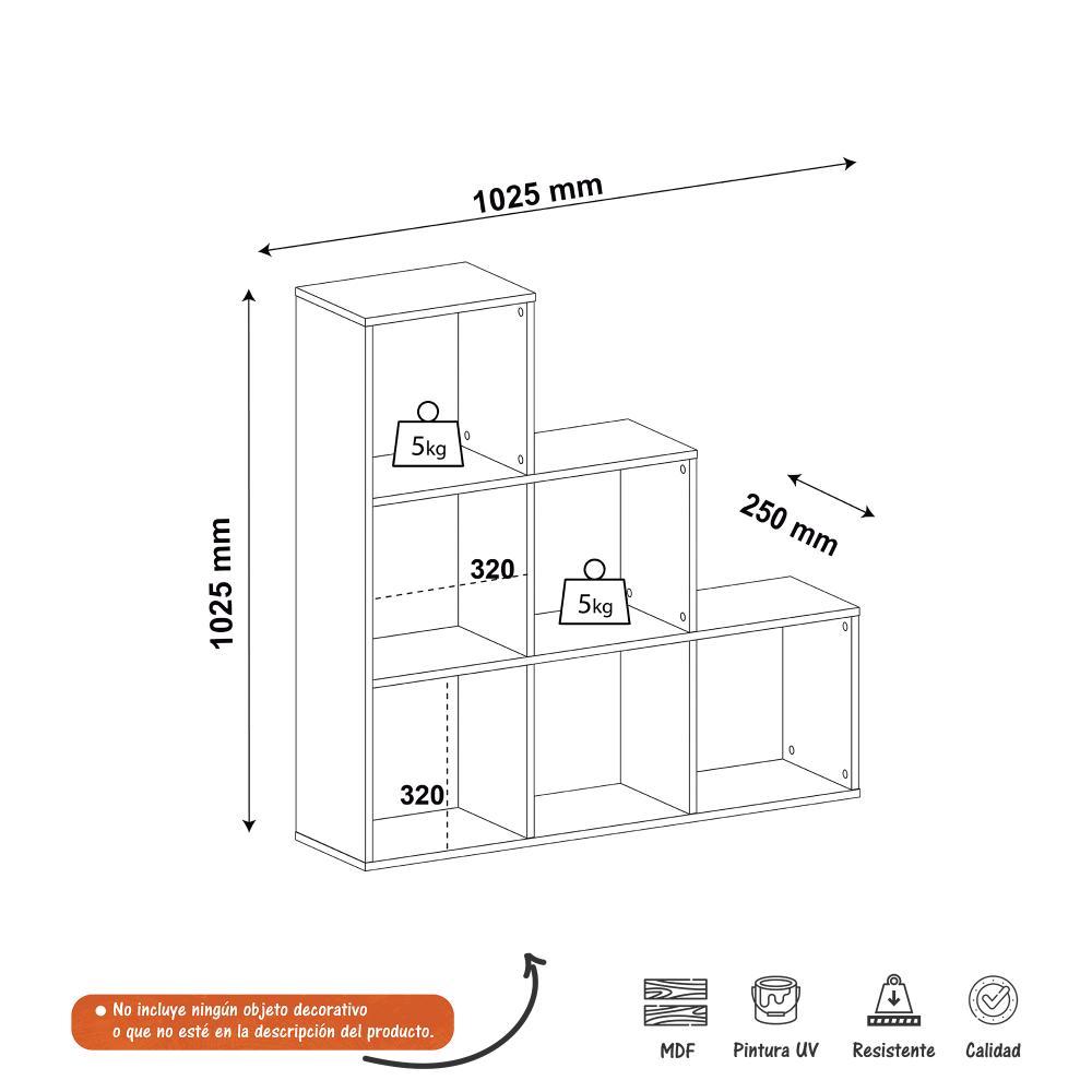Biblioteca Escalera Grid Negro 102 cm con Entrepaños - Bibliotecas | Bylmo