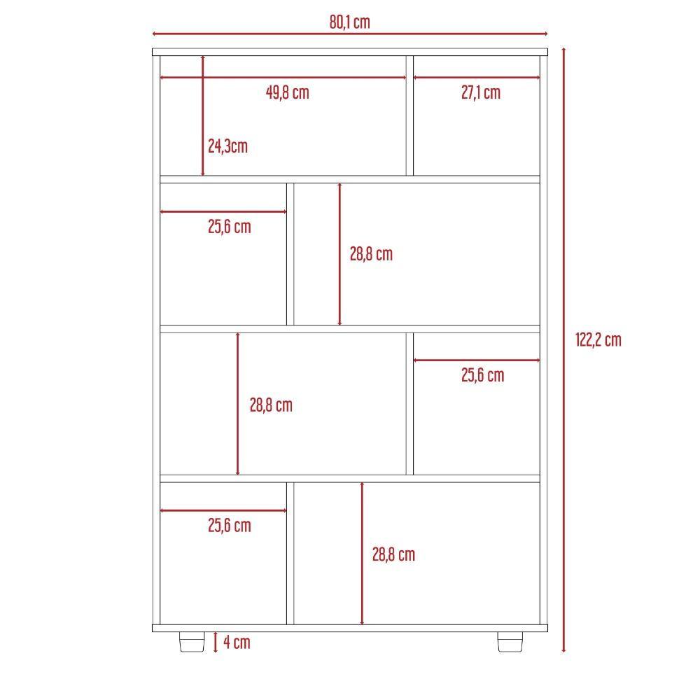 Biblioteca Indira Amaretto 80 cm con Entrepaños - Bibliotecas | Bylmo