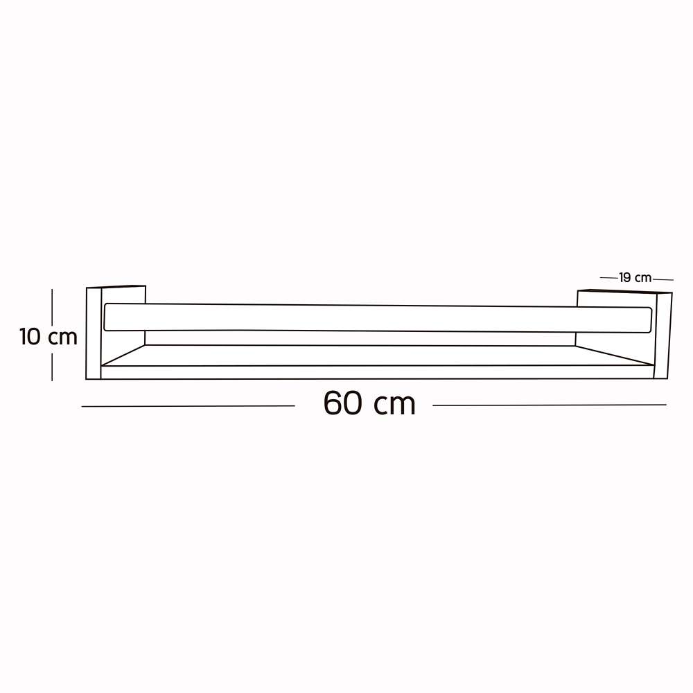 Repisa Teen Blanco y Verde 60 cm Rectangular - Repisas y Percheros | Bylmo