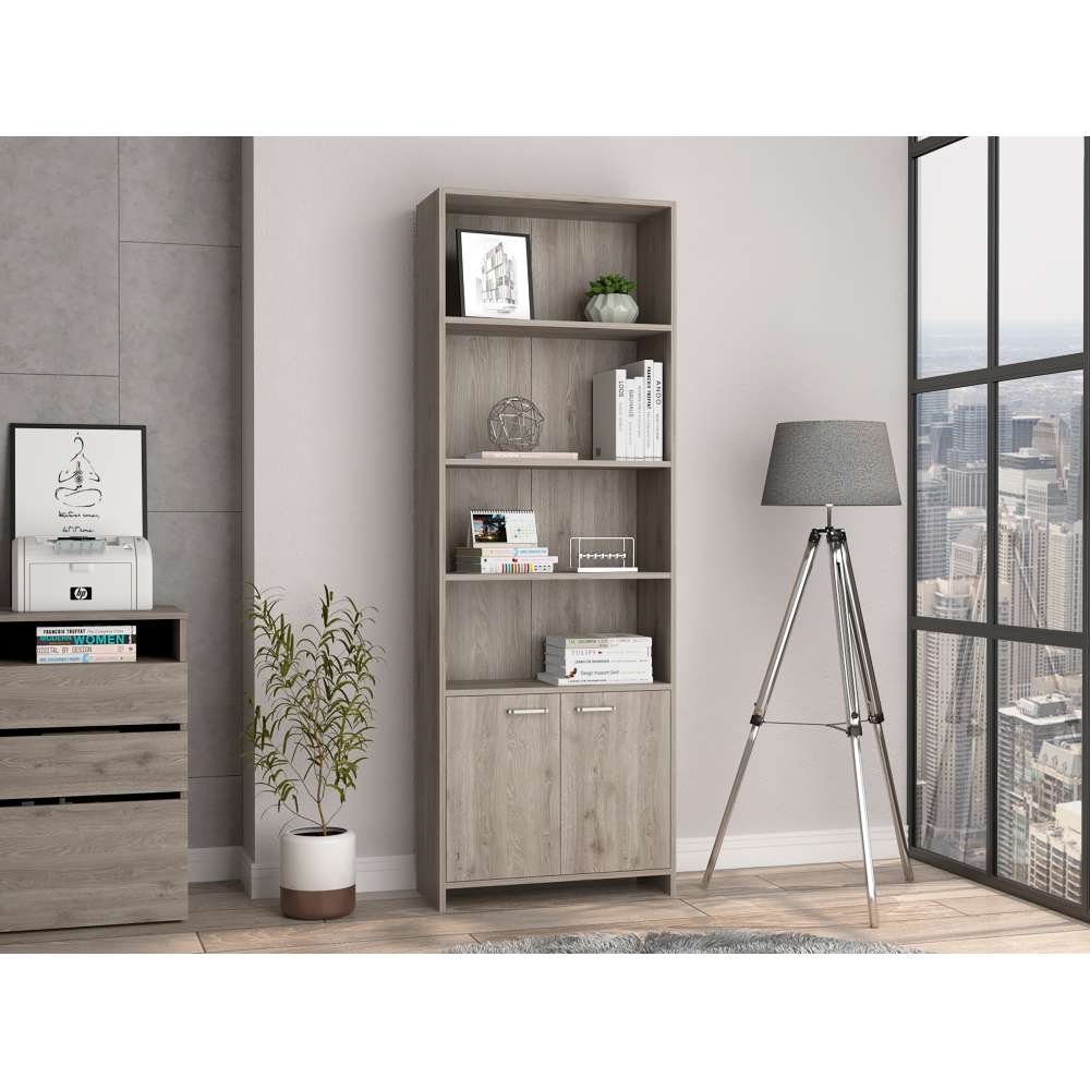 Biblioteca Lisa Bardolino 63x180.6cm con Cuatro Compartimientos y con Un Cajón - Bibliotecas | Bylmo