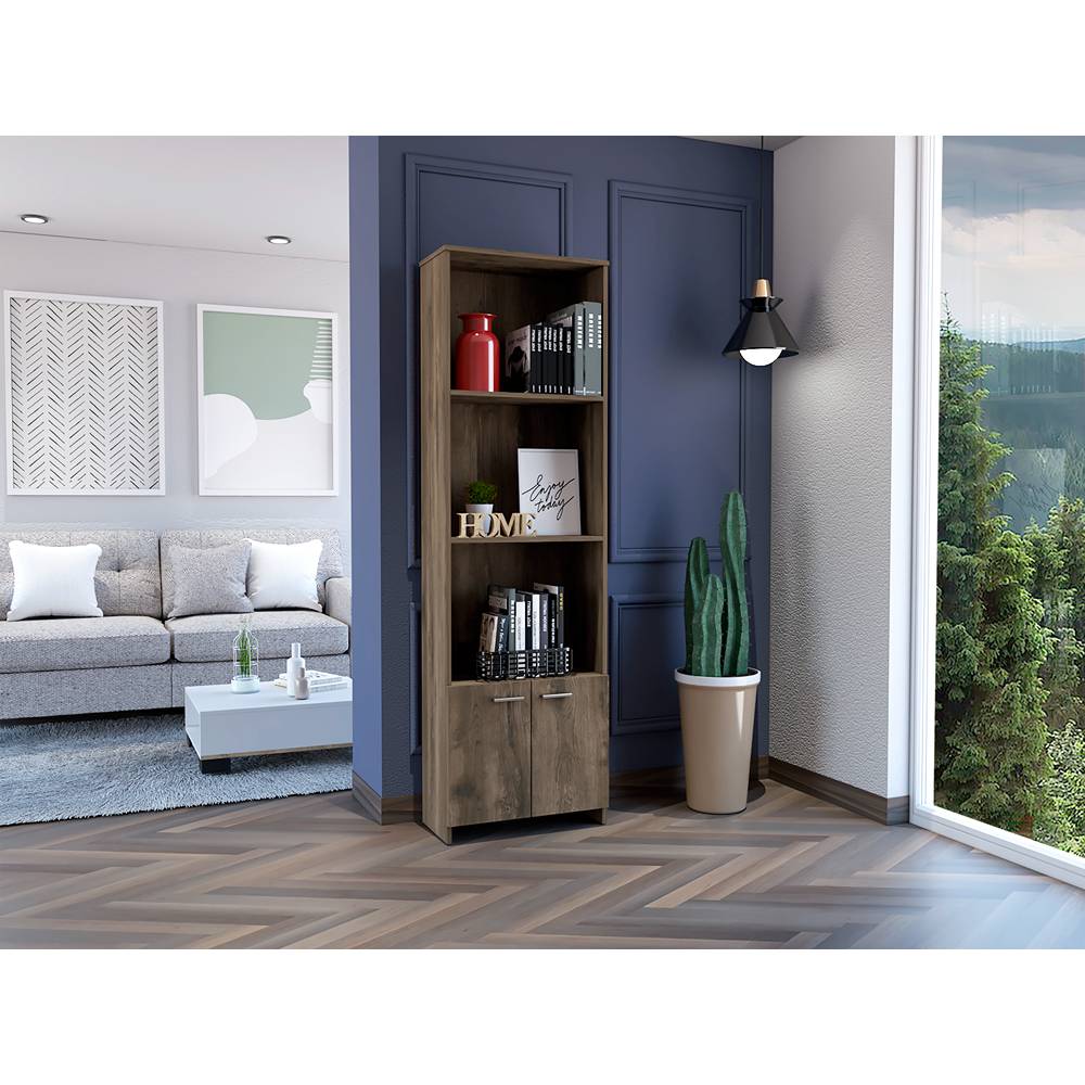 Biblioteca Lisa Easy Bellota 55.1x181.5cm con Tres Compartimientos y con Un Cajón - Bibliotecas | Bylmo