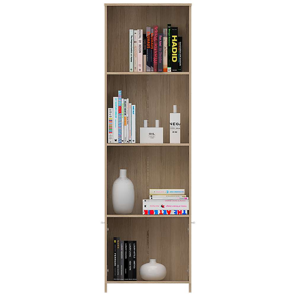 Biblioteca Lisa Easy Rovere 55 cm con Entrepaños y Puertas - Bibliotecas | Bylmo