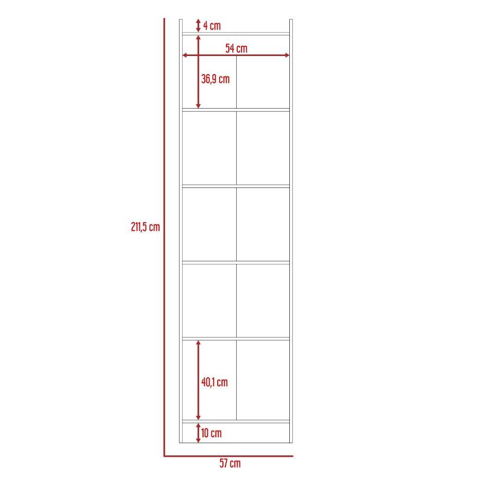Biblioteca Minerva Wengue 57 cm con Entrepaños - Bibliotecas | Bylmo