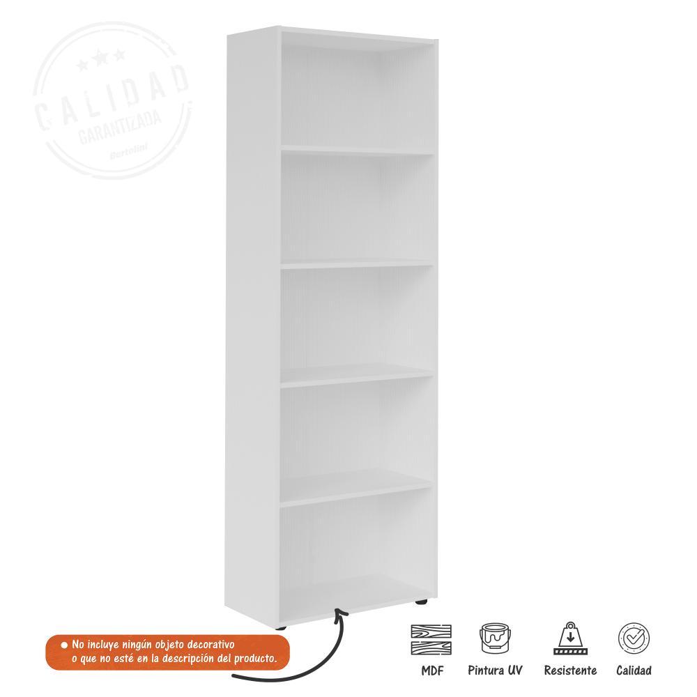 Biblioteca Multy Blanco 60x180cm con Cinco Compartimientos - Bibliotecas | Bylmo