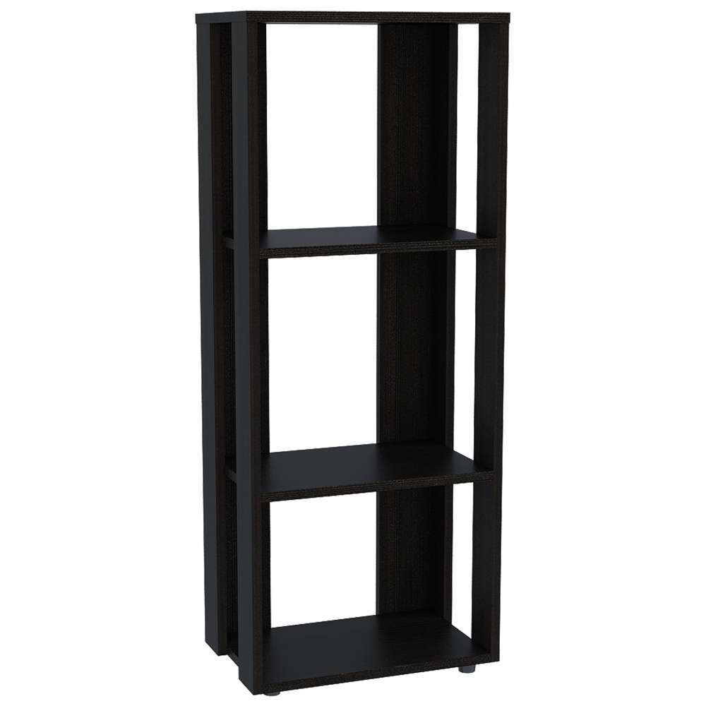 Biblioteca Office Wengue 40x100.75cm con Tres Compartimientos - Bibliotecas | Bylmo