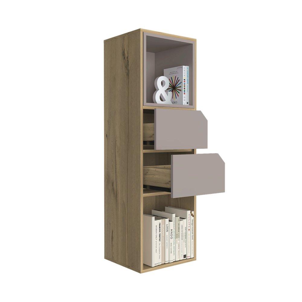 Biblioteca Flotante Piero Duna 38 cm con Cajones y Entrepaños - Bibliotecas | Bylmo