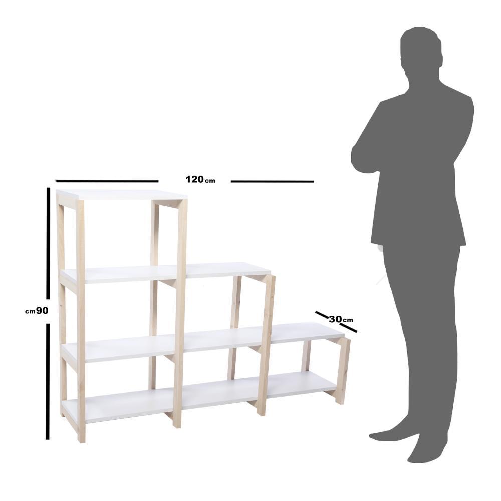 Biblioteca Escalera Canadá Pino 120 cm - Bibliotecas | Bylmo