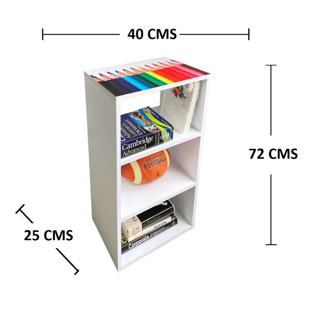 Biblioteca Tomy Print Blanco 72 cm con Entrepaños - Bibliotecas | Bylmo