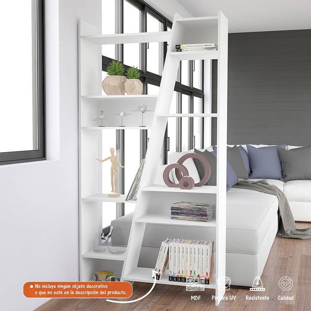 Biblioteca Zap Blanco 93 cm con Entrepaños - Bibliotecas | Bylmo