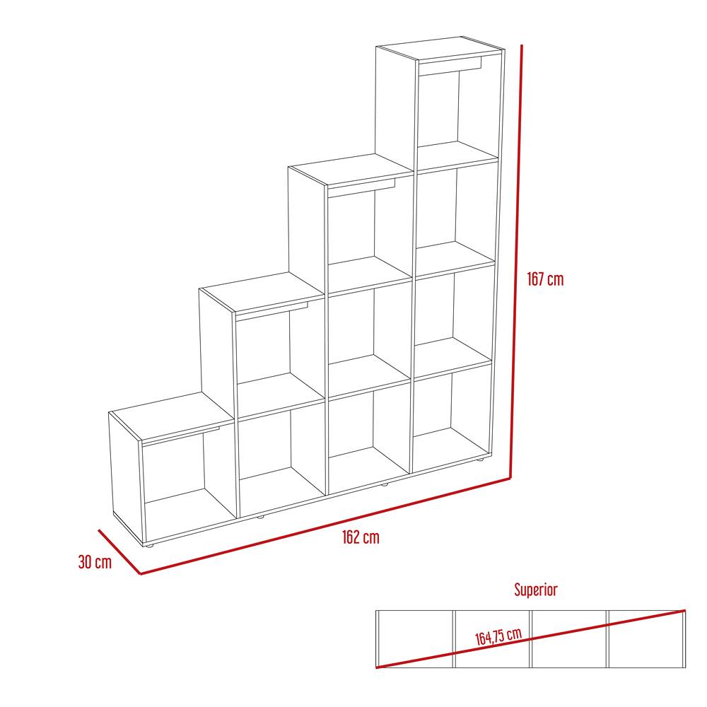 Biblioteca Escalera Beijing Gales 162 cm con Entrepaños - Bibliotecas | Bylmo