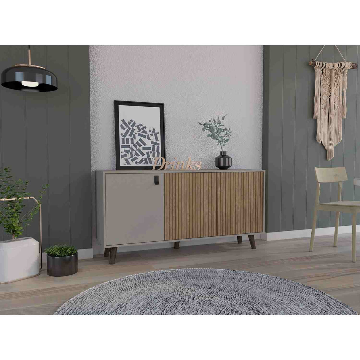 Bifé Funes Taupe 150 cm con Puerta - Bifes y Arrimos | Bylmo