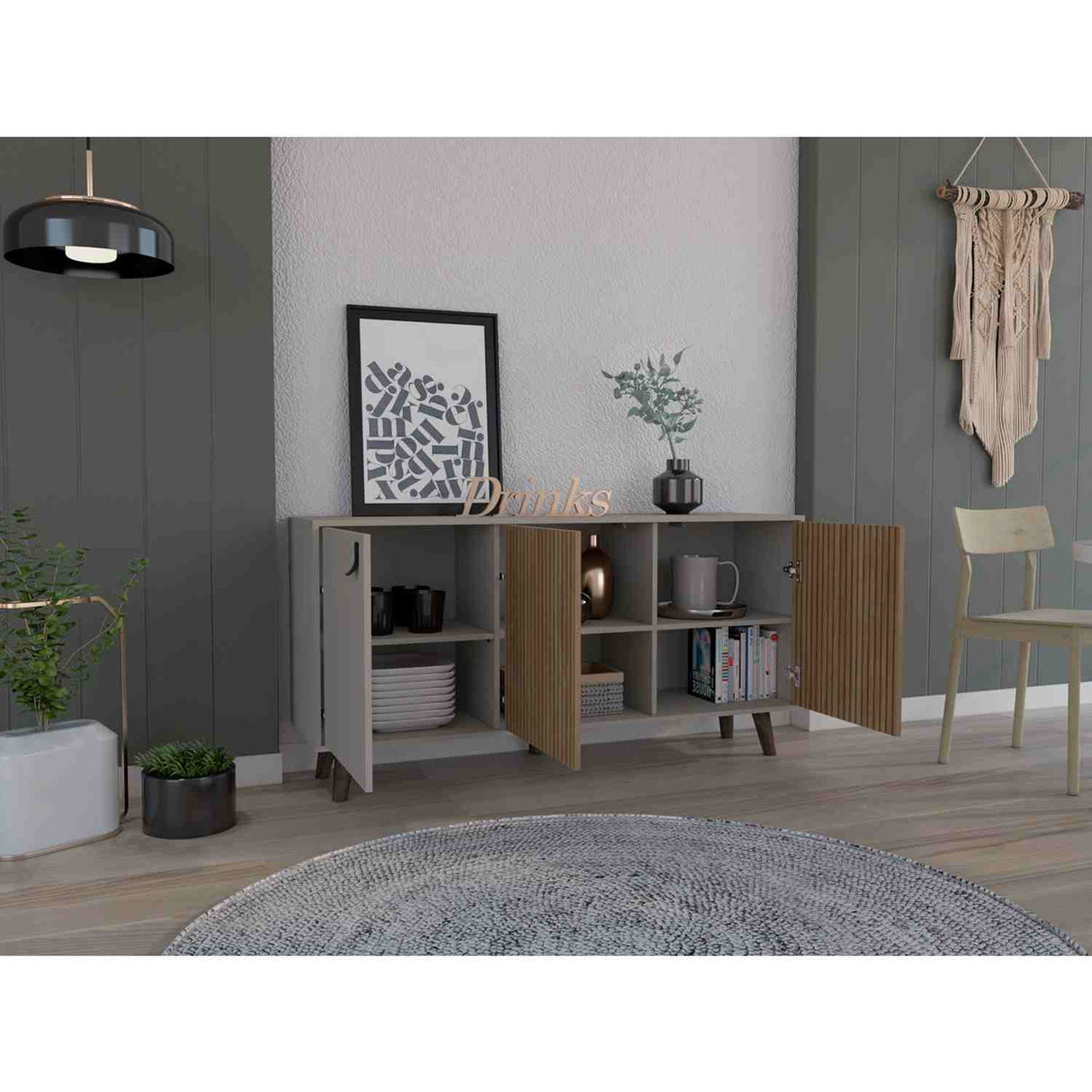 Bifé Funes Taupe 150 cm con Puerta - Bifes y Arrimos | Bylmo