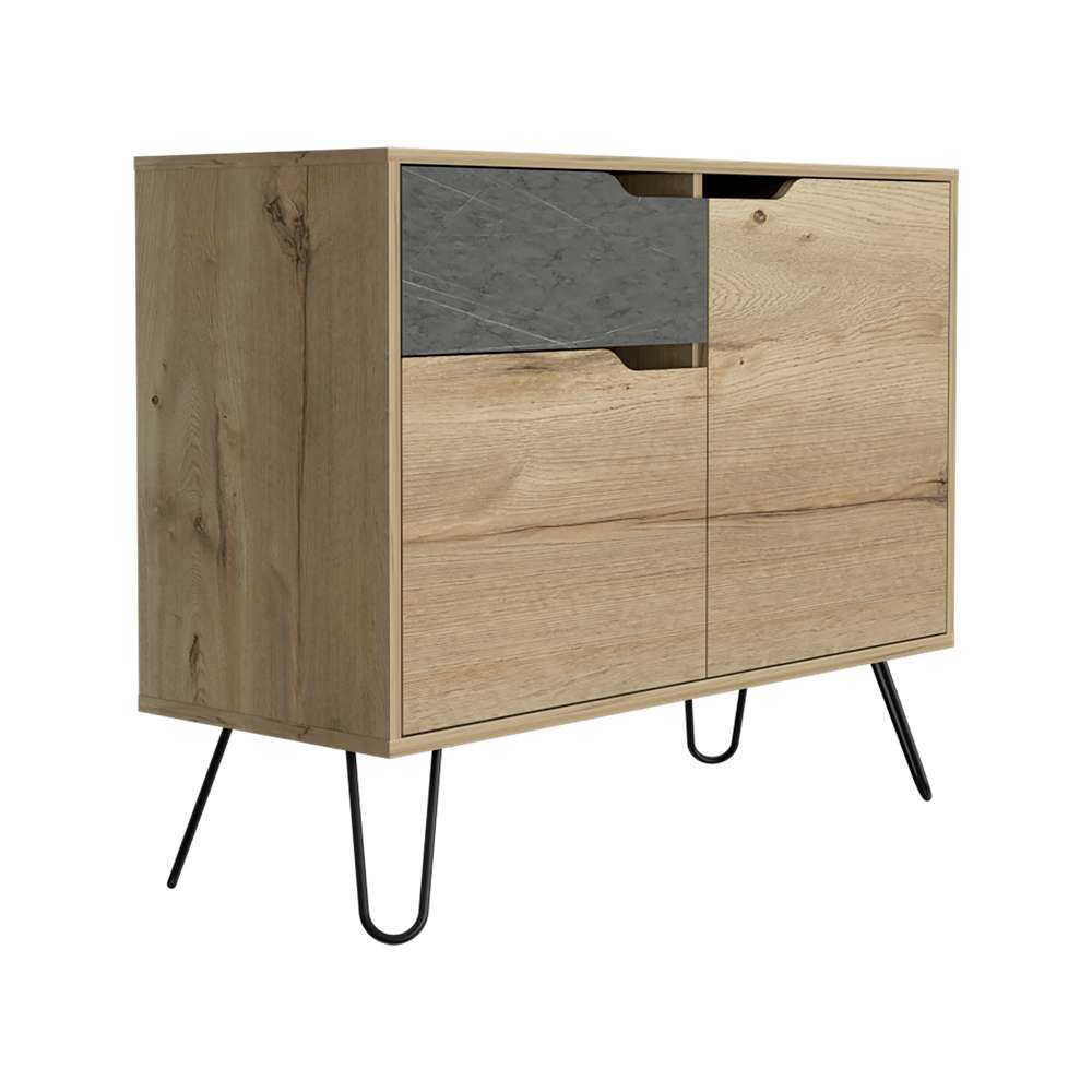 Arrimo Mónaco Duna 99.2x80cm con Un Cajón y con Cuatro Compartimientos - Bifes | Bylmo