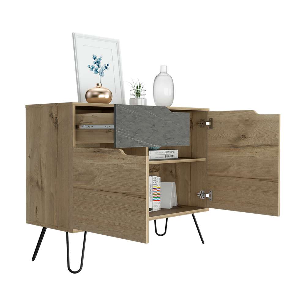 Arrimo Mónaco Duna 99.2x80cm con Un Cajón y con Cuatro Compartimientos - Bifes | Bylmo