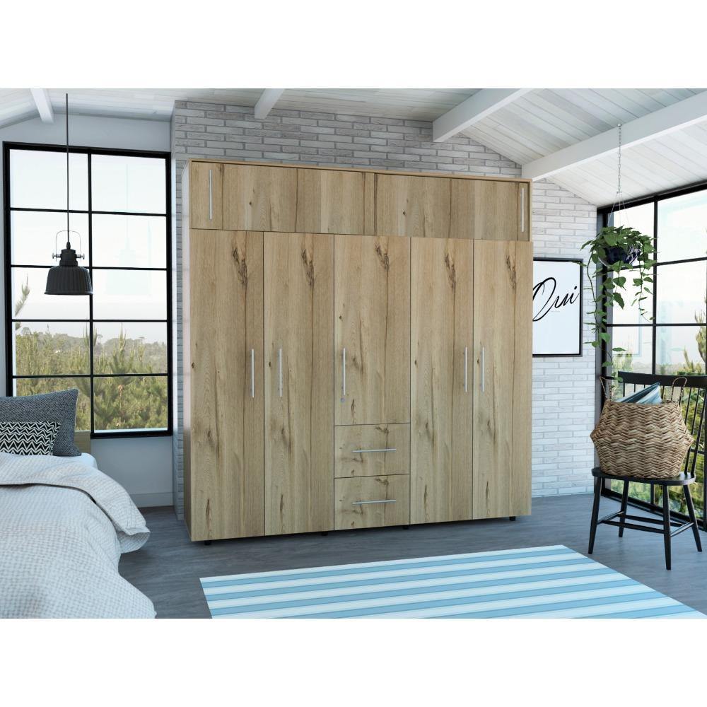 Closet Bigaf Duna 200 cm con Siete Puertas y Tres Cajones - Closets | Bylmo