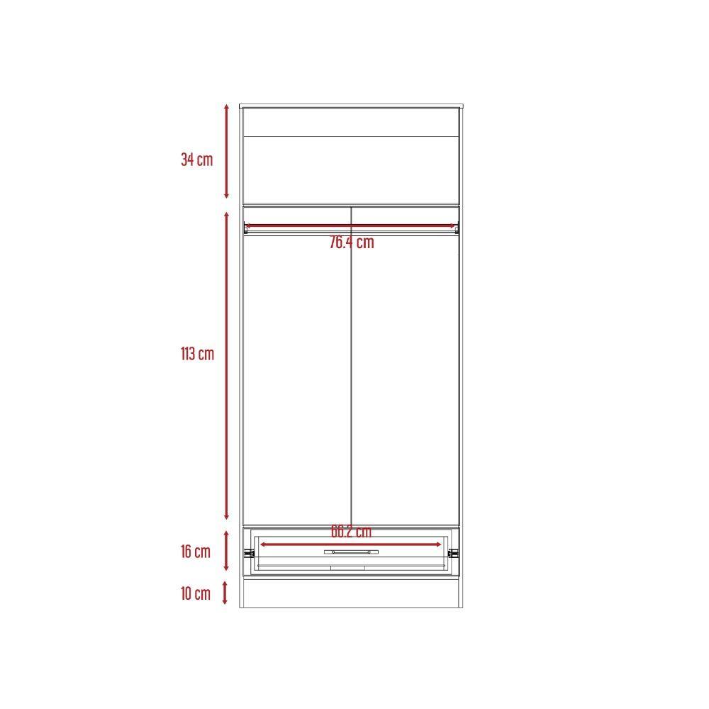 Closet Ambery Duna 80 cm con Dos Puertas y Un Cajón - Closets | Bylmo