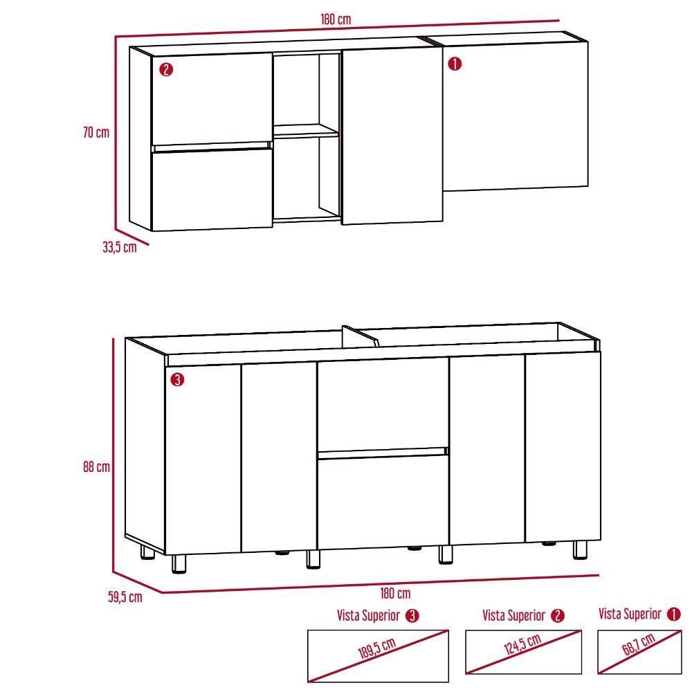 Cocina Bianca Habano 180 cm - Cocinas | Bylmo
