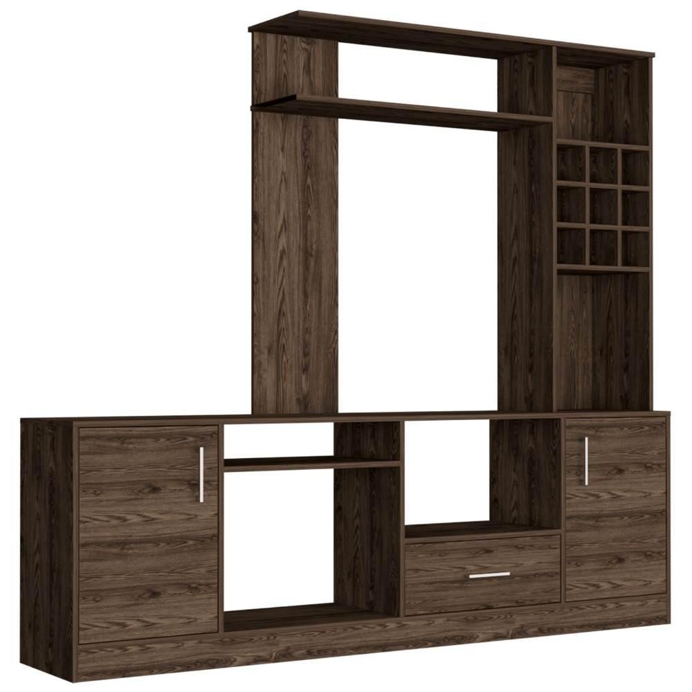 Centro de Entretenimiento Kava Coñac 200 cm con Dos Puertas - Muebles para TV | Bylmo