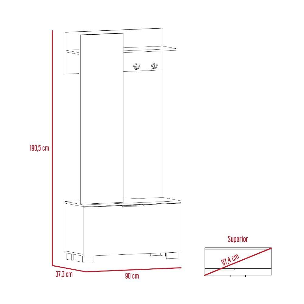 Closet Rain Duna 90 cm con Espejo - Closets | Bylmo