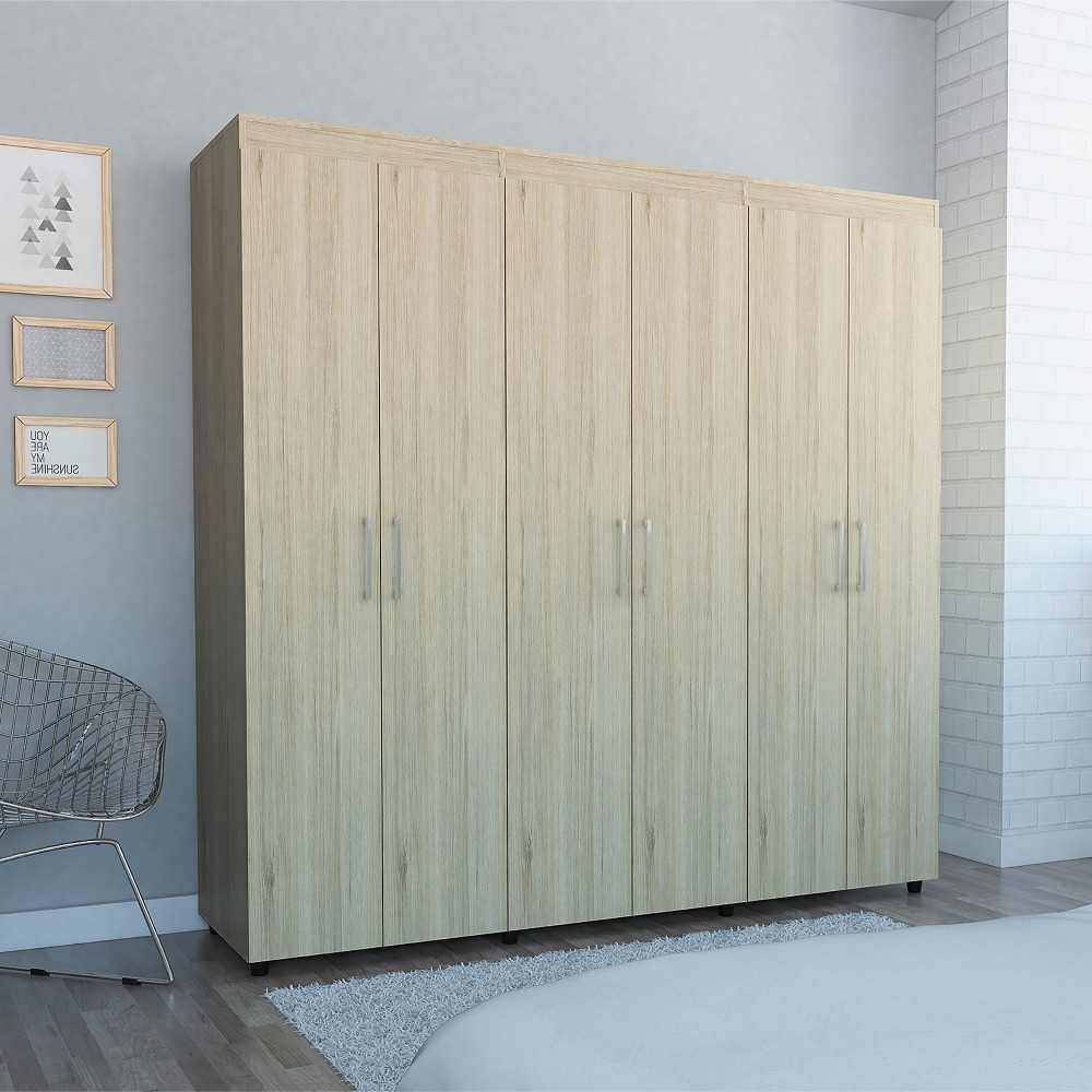 Closet Amatista Rovere 180 cm con Seis Puertas Y Dos Cajones - Closets | Bylmo