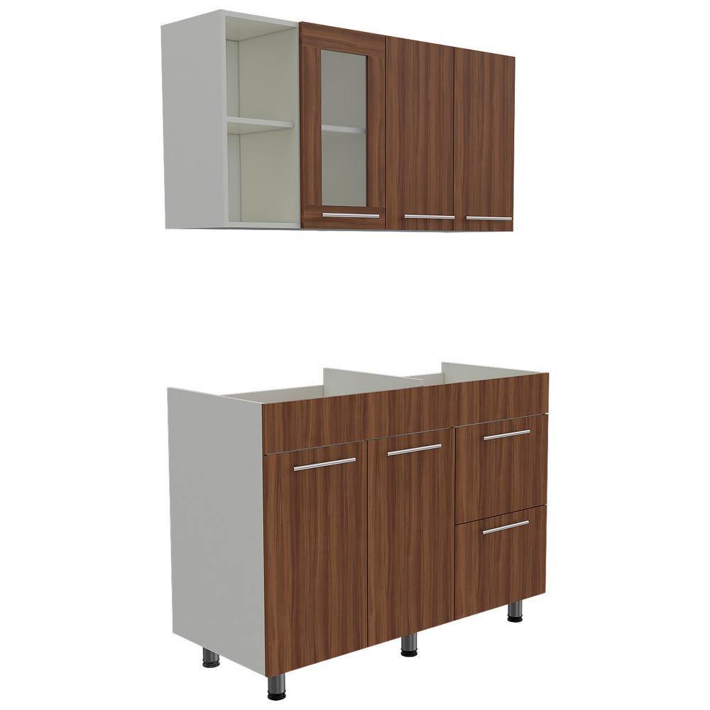 Cocina Thyra Sangria 120 cm Derecha con Mesón - Cocinas | Bylmo