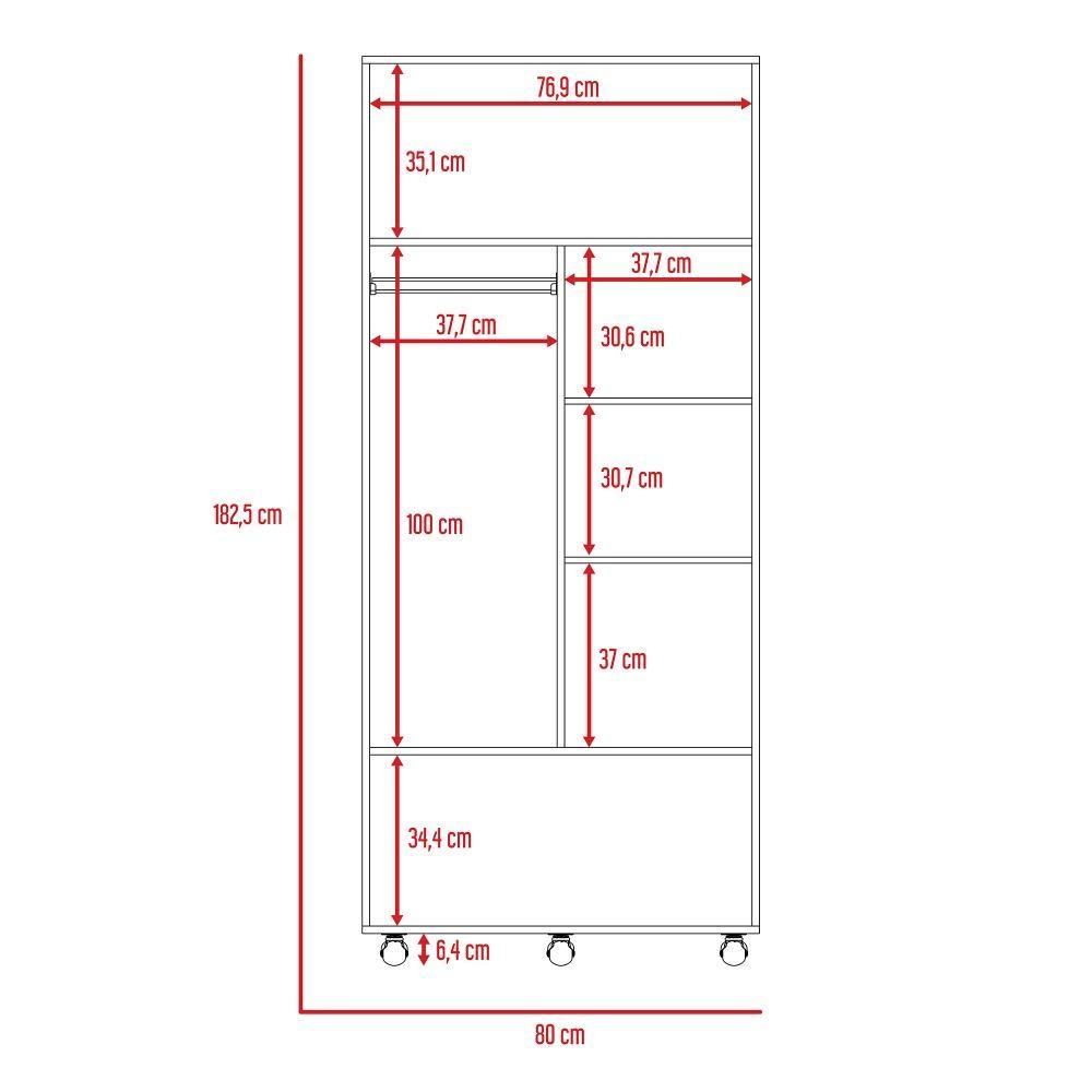 Closet Iko Wengue 80 cm con Dos Puertas - Closets | Bylmo