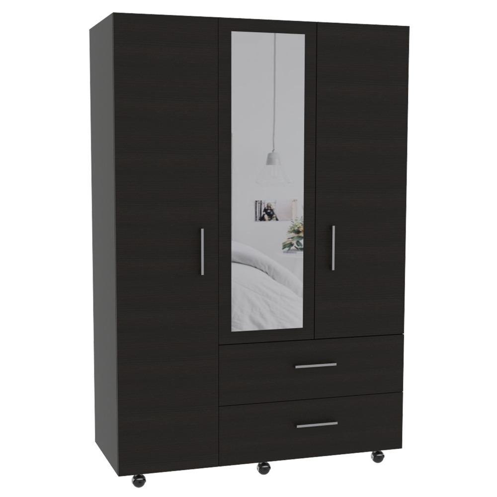 Closet Torino Wengue 120 cm con Seis Puertas y Dos Cajones - Closets | Bylmo