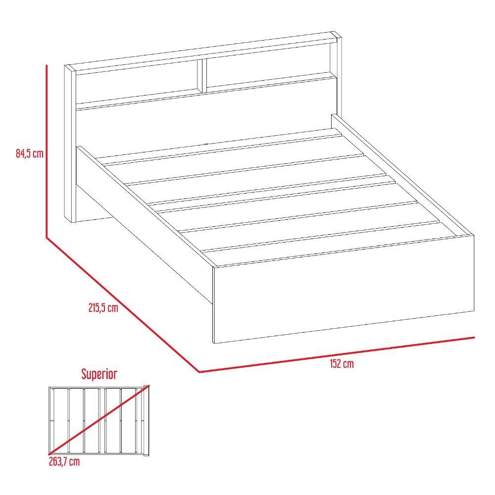Cama Perú Doble 140 cm Wengue - Camas | Bylmo