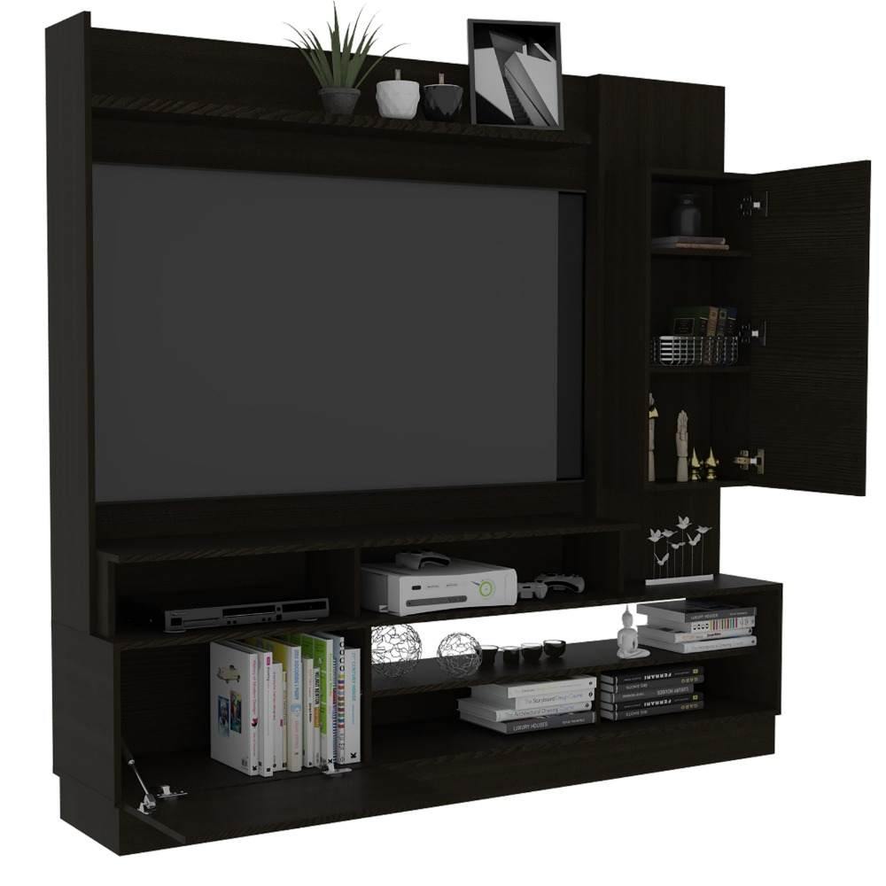 Centro de Entretenimiento Ravena Wengue 180 cm con Dos Puertas - Muebles para TV | Bylmo