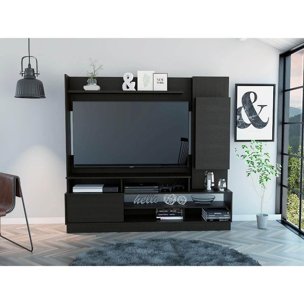 Centro de Entretenimiento Ravena Wengue 180 cm con Dos Puertas - Muebles para TV | Bylmo