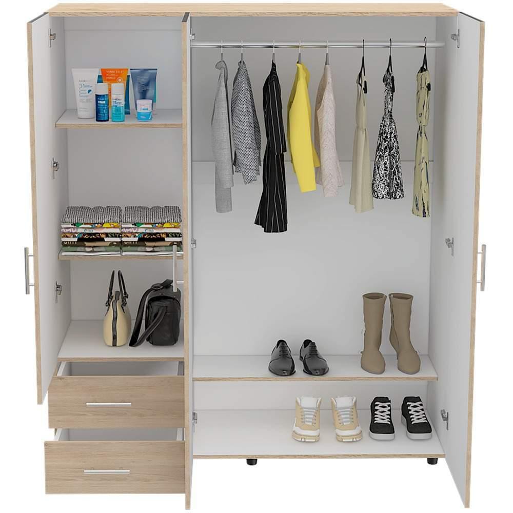Closet Dassel Rovere 140.1x161.5cm con 2 Cajones con 3 Entrepaños - Closets | Bylmo